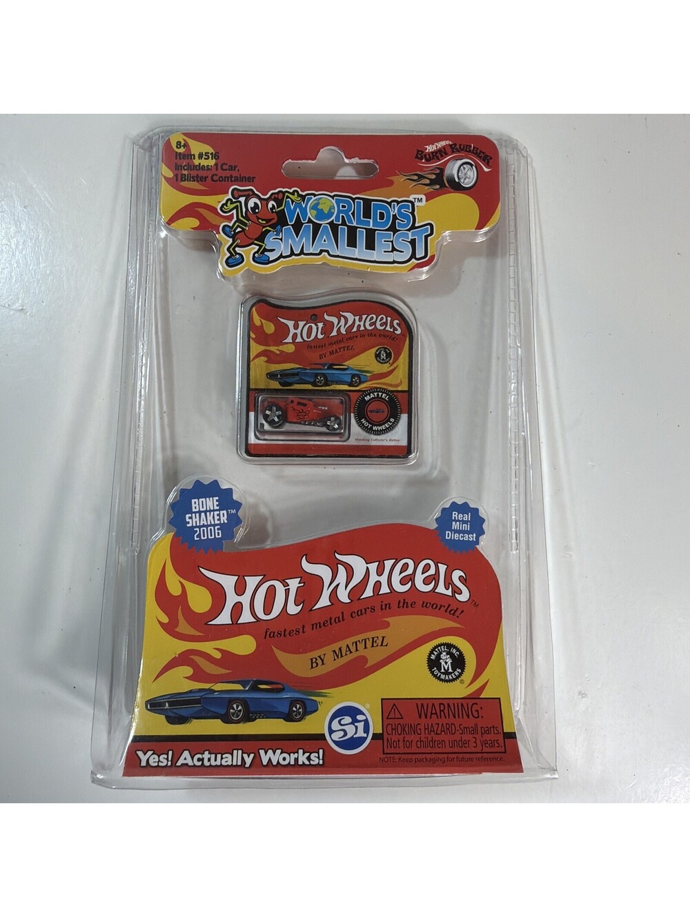 Hot Wheels World’s Smallest Miniature Die Cast Car Hot Rod Mattel Item #516 2016